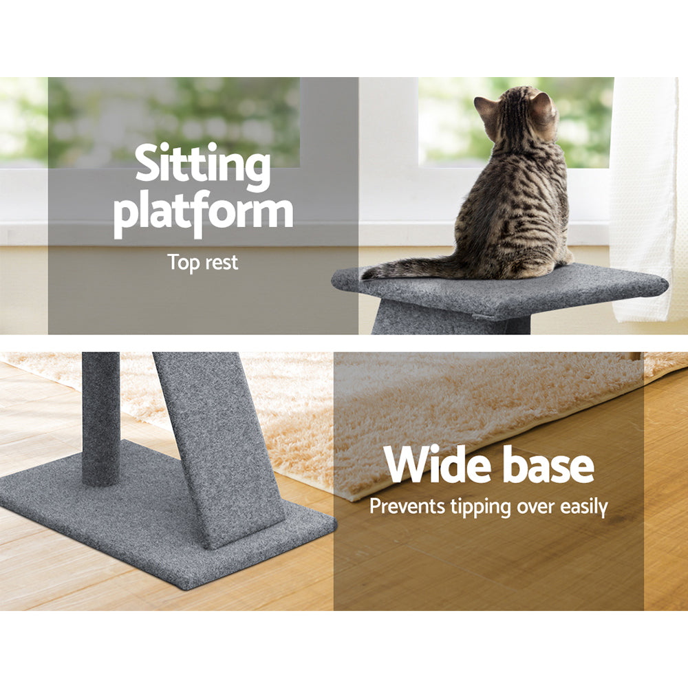 Deluxe 82cm Cat Tree Tower with Scratching Post, Slide, and Cozy Condo