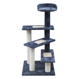 Feline Paradise 100cm Multi-Level Scratching Post and Condo Tree with Plush Steps - Top-Down View