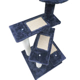 Feline Paradise 100cm Multi-Level Scratching Post and Condo Tree with Plush Steps - Low Angle
