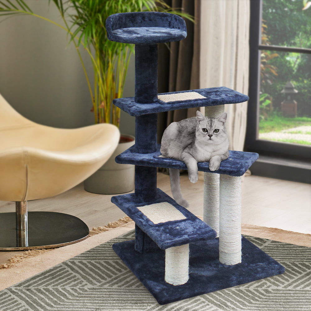 Feline Paradise 100cm Multi-Level Scratching Post and Condo Tree with Plush Steps