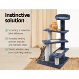 Feline Paradise 100cm Multi-Level Scratching Post and Condo Tree with Plush Steps - Extra Image