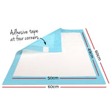 200-Pack Super Absorbent Indoor Puppy & Cat Training Pads - 60 x 60cm Disposable Toilet Solutions - Front View