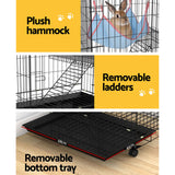 Pet Paradise Indoor Multi-Level Cage for Rabbits, Guinea Pigs, and Small Pets - Low Angle