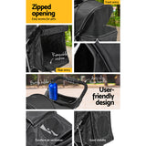 i.Pet 3-Wheel Pet Stroller - Stylish Black Edition - 45-Degree Angle