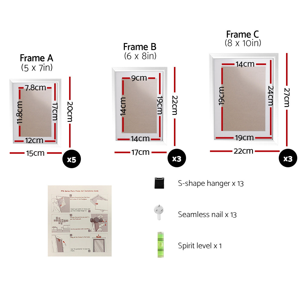 Artiss 11-Piece White Wall Photo Frame Collection for Cherished Memories
