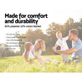 Deluxe 4-Person Insulated Picnic Basket Set with Matching Blanket for Outdoor Fun - Rear View