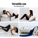 Giselle Bamboo Bliss Full Body Support Memory Foam Pillow - Top-Down View