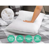 Premium White Duck Down Pillow Duo - 2-Pack for Ultimate Sleep Comfort - 45-Degree Angle