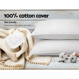 Premium White Duck Down Pillow Duo - 2-Pack for Ultimate Sleep Comfort - Close-Up Angle