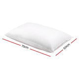 Deluxe Goose Feather & Down Pillow Duo for Supreme Sleep Comfort - Front View