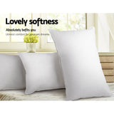 Deluxe Goose Feather & Down Pillow Duo for Supreme Sleep Comfort - Rear View
