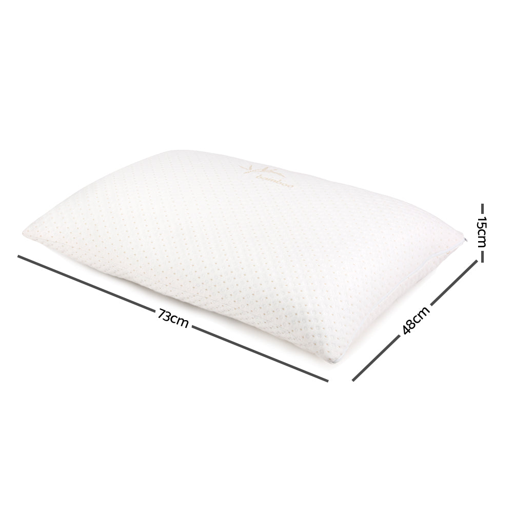 Giselle Premium Set of 2 Bamboo Shredded Memory Foam Pillows