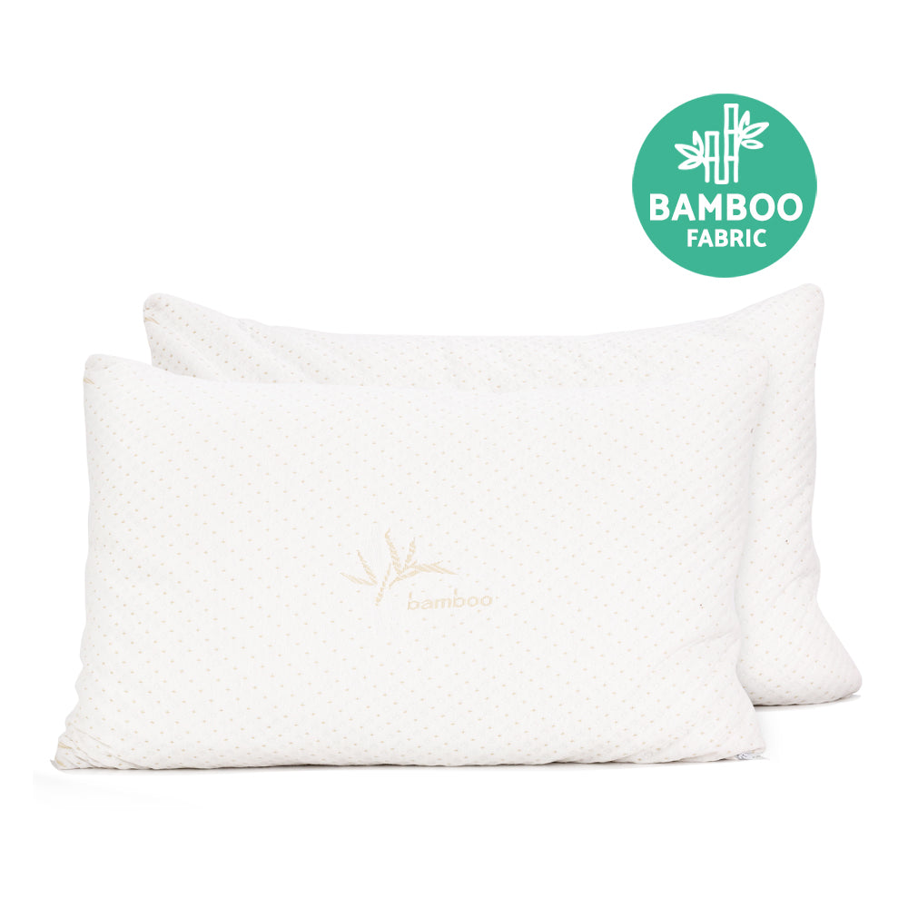 Giselle Premium Set of 2 Bamboo Shredded Memory Foam Pillows
