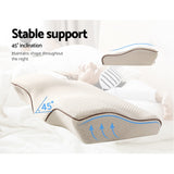 Giselle Contoured Memory Foam Neck Pillow for Pain Relief and Support - 45-Degree Angle