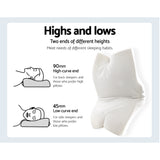 Giselle Contoured Memory Foam Pillow for Ultimate Neck Support and Pain Relief - Top-Down View