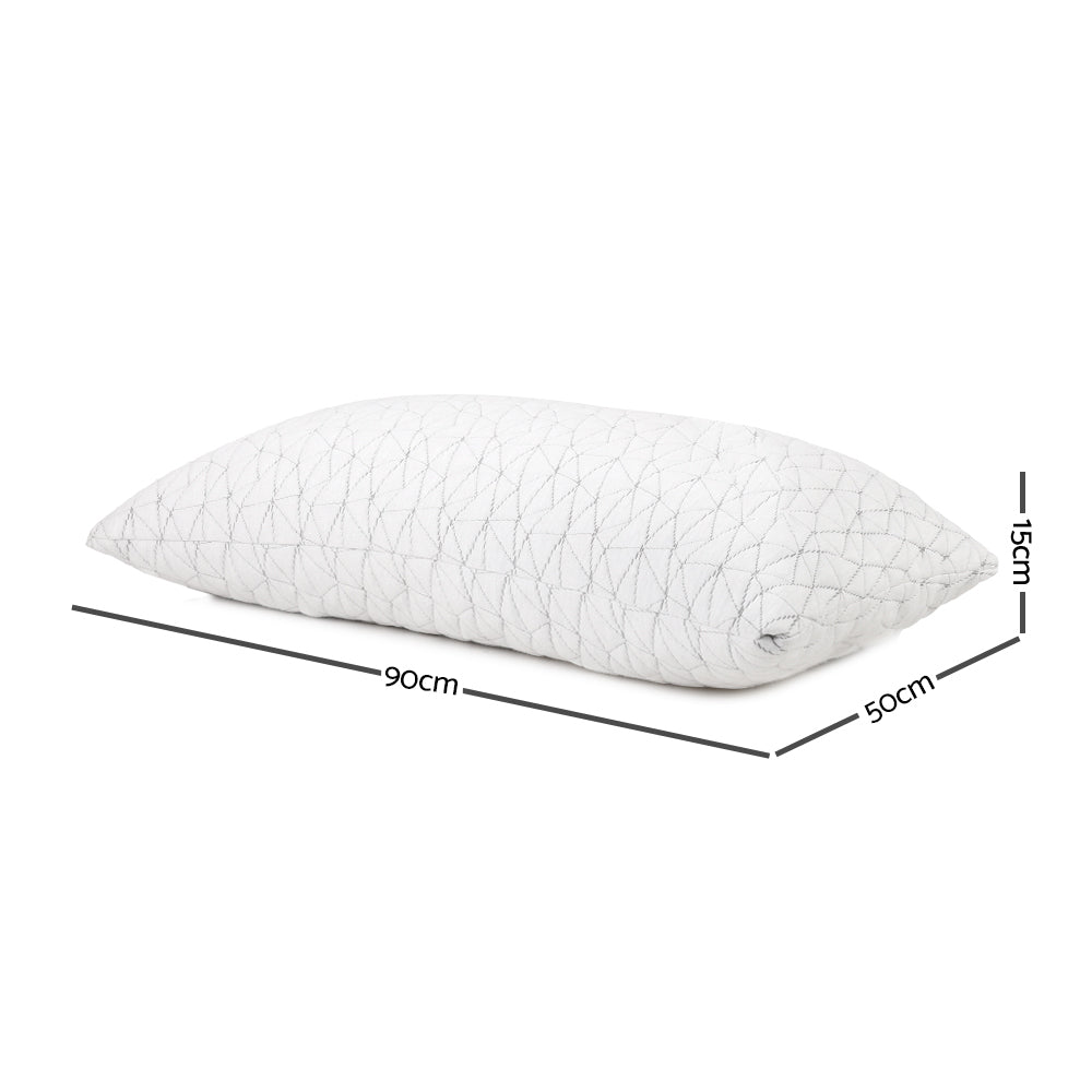 Giselle Rayon King Memory Foam Pillow Set of 2 for Ultimate Sleep Comfort