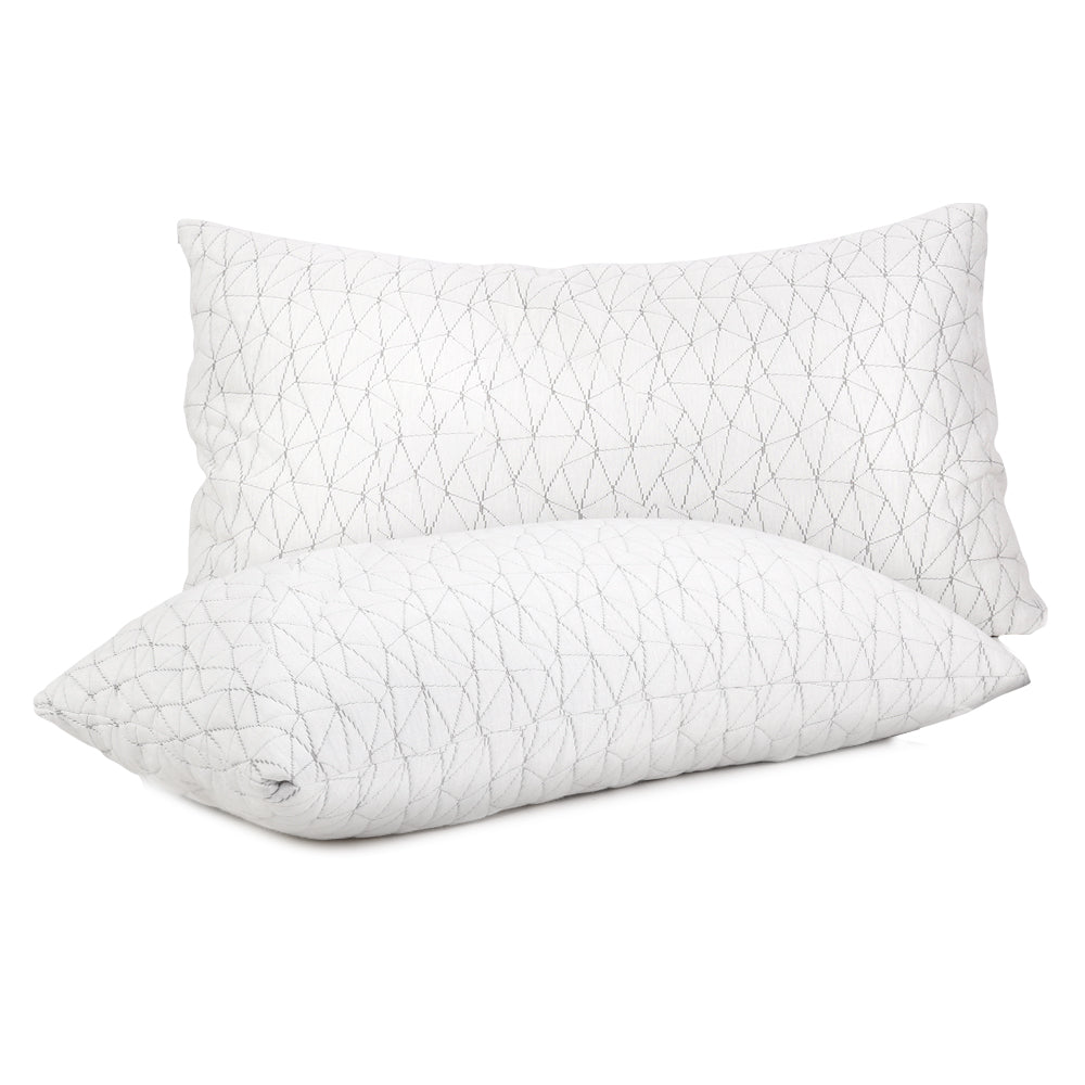 Giselle Rayon King Memory Foam Pillow Set of 2 for Ultimate Sleep Comfort