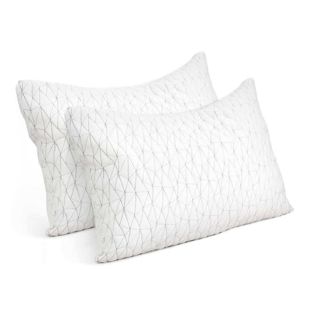 Giselle Luxury Set of 2 Rayon Memory Foam Pillows for Ultimate Comfort
