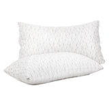 Giselle Luxury Set of 2 Rayon Memory Foam Pillows for Ultimate Comfort - Side View