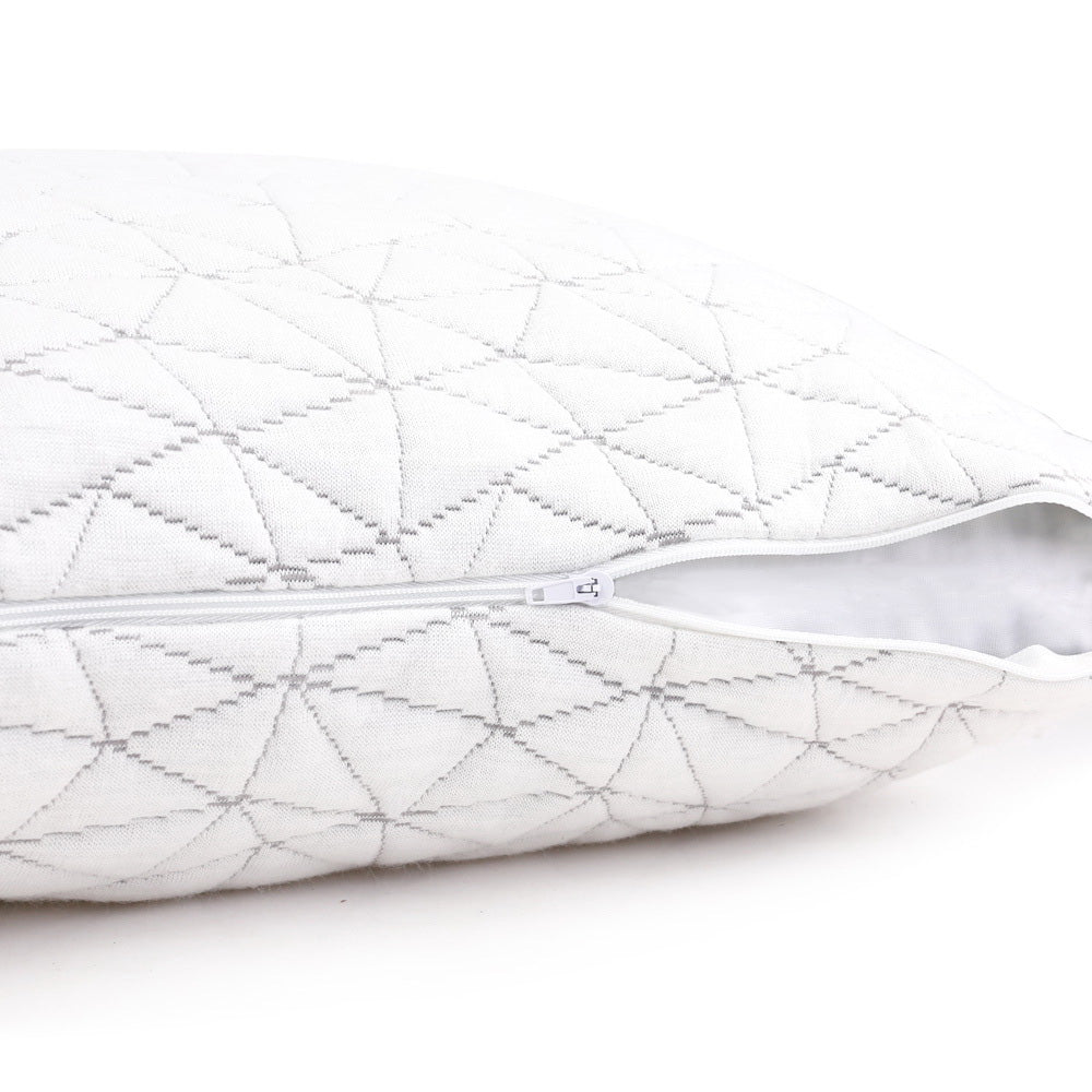 Giselle Luxury Set of 2 Rayon Memory Foam Pillows for Ultimate Comfort