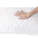 Giselle Luxury Set of 2 Rayon Memory Foam Pillows for Ultimate Comfort - Rear View