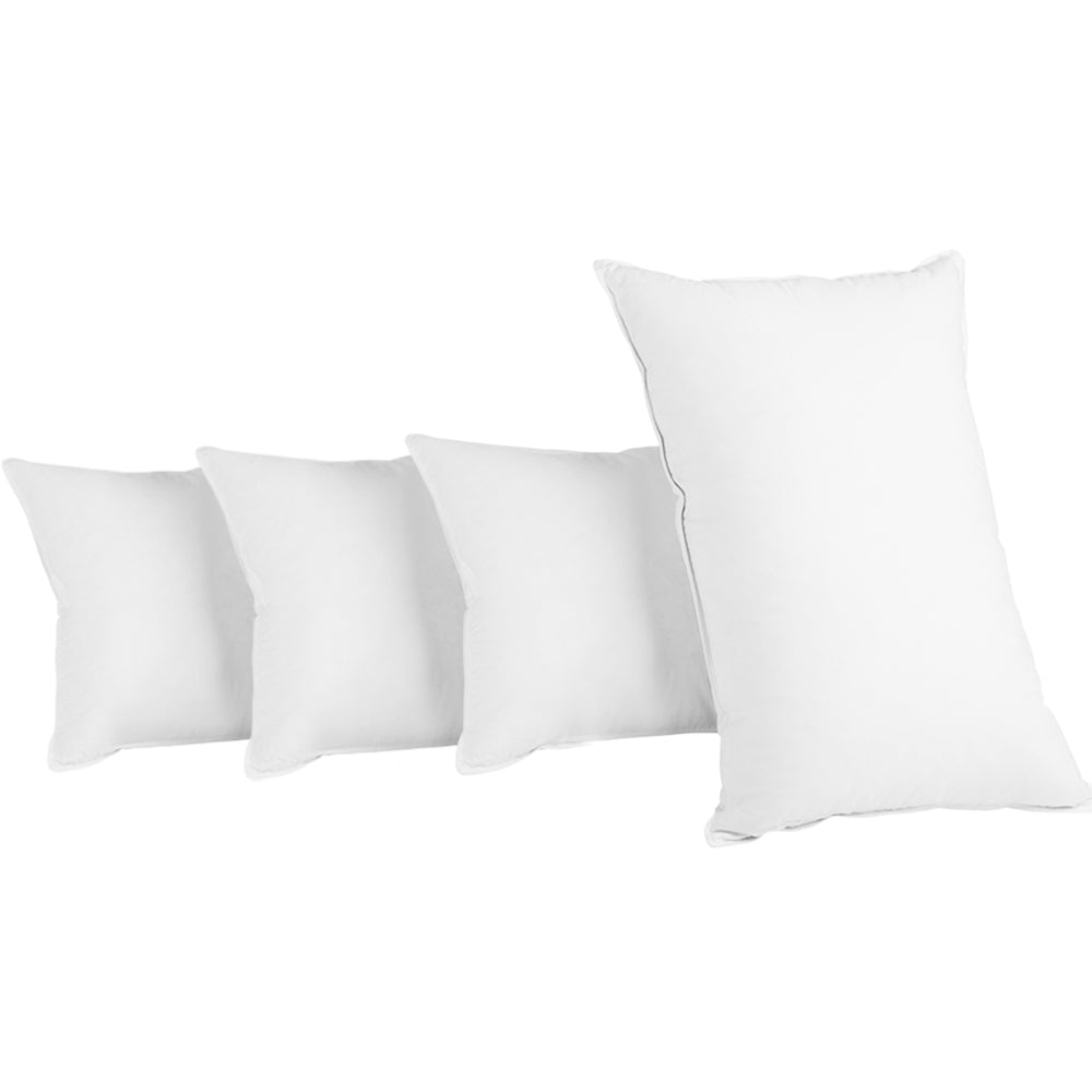 Giselle Collection: 4 Cotton Pillows for Customized Sleep Support - Firm & Medium Options