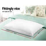 Giselle Collection: 4 Cotton Pillows for Customized Sleep Support - Firm & Medium Options - Front View