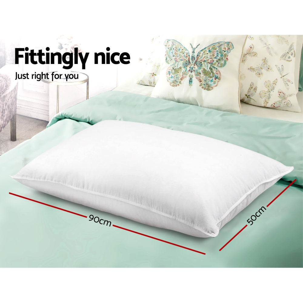 Giselle Bedding Deluxe King Size 4-Piece Pillow Set - 2 Soft & 2 Supportive with Premium Microfiber Fill