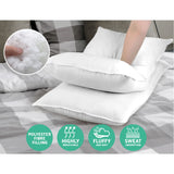 Giselle Bedding Deluxe King Size 4-Piece Pillow Set - 2 Soft & 2 Supportive with Premium Microfiber Fill - Side View