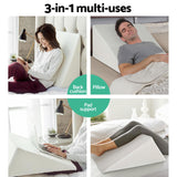 Versatile Comfort Foam Wedge Support Pillow - Beige - Side View