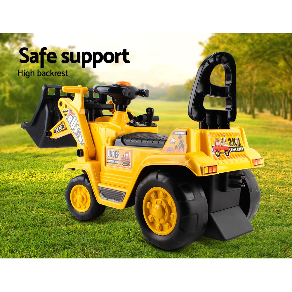 Kids Yellow Ride-On Bulldozer Toy - Fun Construction Vehicle