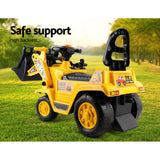 Kids Yellow Ride-On Bulldozer Toy - Fun Construction Vehicle - Top-Down View