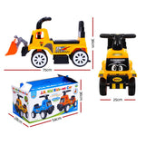 Keezi Kids Ride-On Bulldozer Toy Truck for Toddlers - Digger with Removable Bucket and Storage - Front View