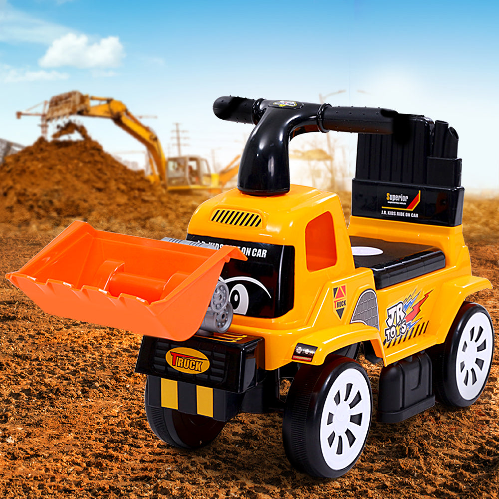Keezi Kids Ride-On Bulldozer Toy Truck for Toddlers - Digger with Removable Bucket and Storage