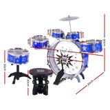 Blue 8-Piece Kids Drum Set for Little Musicians - Front View