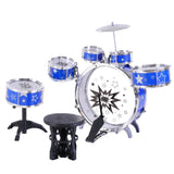 Blue 8-Piece Kids Drum Set for Little Musicians - Side View