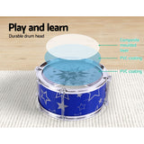 Blue 8-Piece Kids Drum Set for Little Musicians - Top-Down View