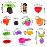 Keezi 20-Piece Pirate Adventure Sand and Water Play Set for Kids - Blue - Side View