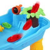 Keezi 20-Piece Pirate Adventure Sand and Water Play Set for Kids - Blue - Top-Down View