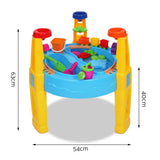 Keezi Kids Sandpit Pretend Play Set Water Sand Table Children Outdoor Toy Umbrella - Front View