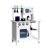 Deluxe White 18-Piece Kids Kitchen Play Set by Keezi
