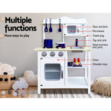 Deluxe White 18-Piece Kids Kitchen Play Set by Keezi - 45-Degree Angle