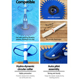 Aqua Buddy Pool Cleaner Automatic Vacuum Floor Climb Swimming Wall Pool 10M Hose - 45-Degree Angle