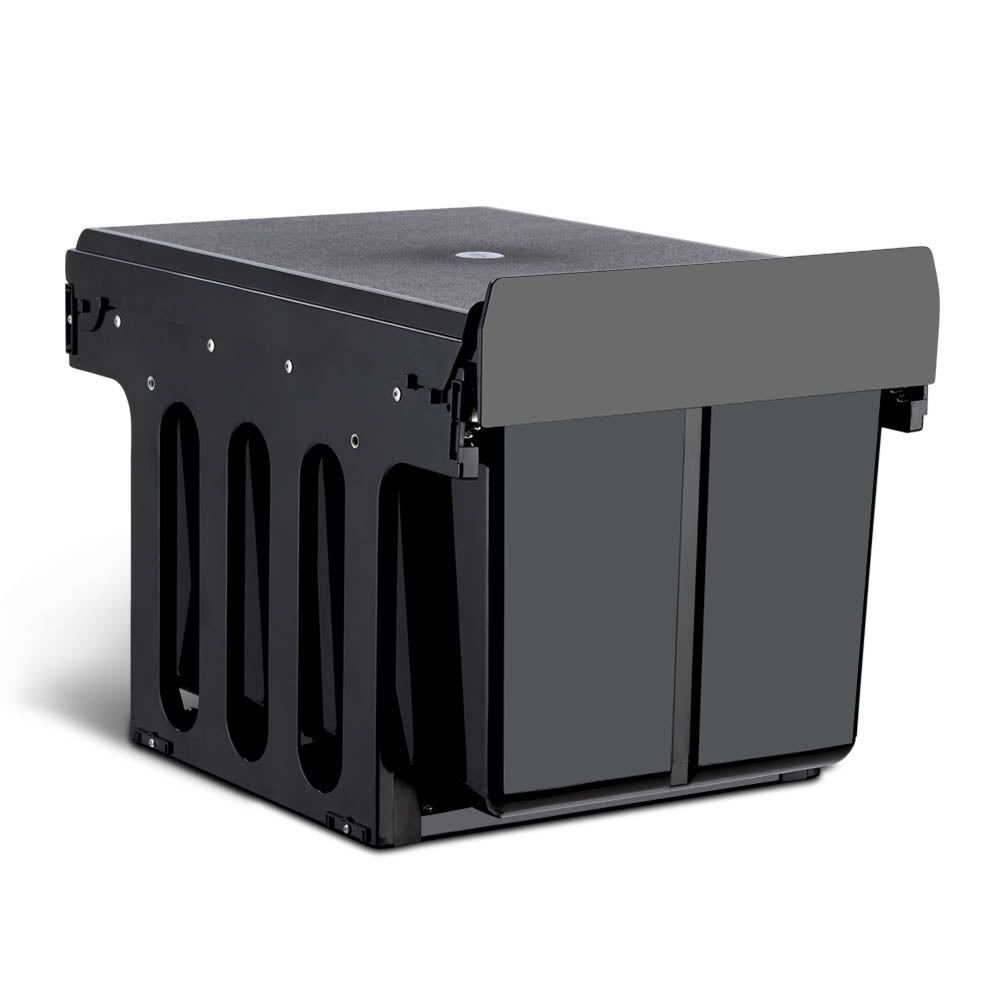 Cefito 30L Under-Counter Dual-Bin Waste Management System - Black