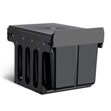 Cefito 30L Under-Counter Dual-Bin Waste Management System - Black - Top-Down View