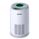 Devanti Compact HEPA Air Purifier with Ioniser and Air Quality Sensor for Home and Office - Front View