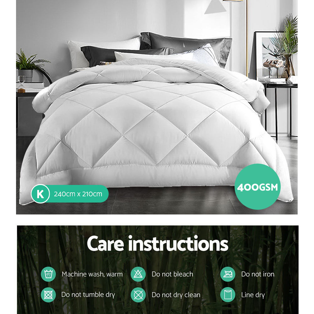 Giselle Eco-Friendly 400GSM Bamboo Microfiber King Size Luxury Quilt