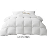 Giselle Bedding Luxurious King Size 700GSM Duck Down Feather Quilt - Front View