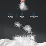 Premium Queen Duck Down Comforter - 500GSM for Ultimate Winter Warmth - Rear View