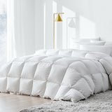 Premium Queen Duck Down Comforter - 500GSM for Ultimate Winter Warmth - Low Angle